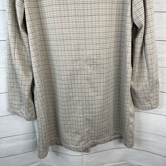 Sanctuary Womens size XXL Catalina Plaid Button Front Long Coat Jacket Blazer - Picture 8 of 11